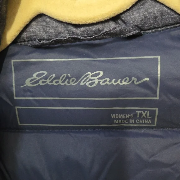 Eddie Bauer Plum Quilted Down Puffer Jacket TXL - Picture 2 of 4